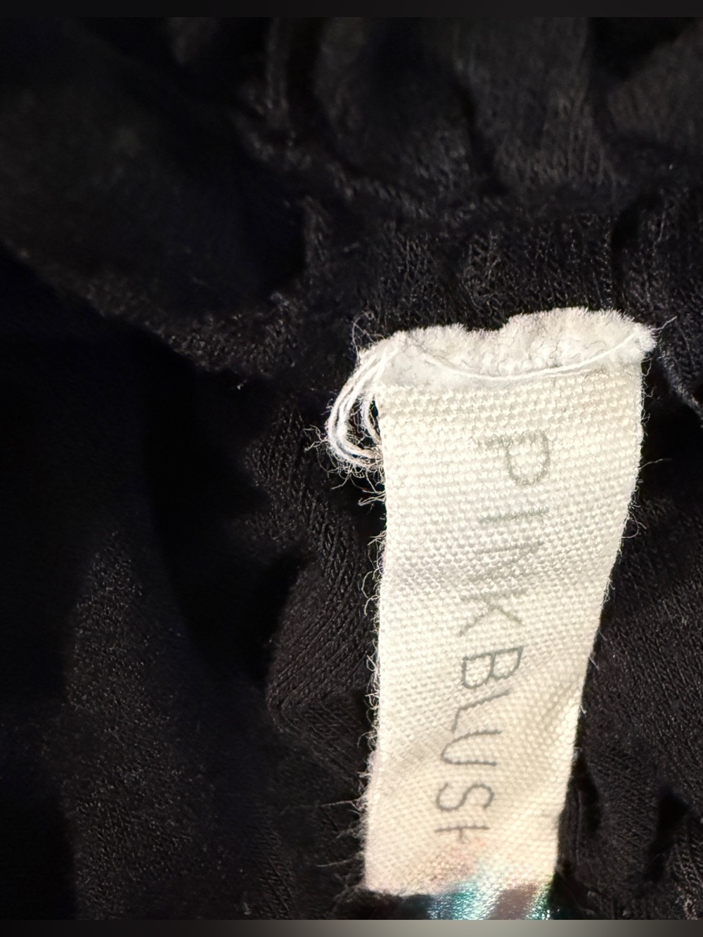 PinkBlush Maternity Black Cami Dress Size Medium | Empire Waist Spaghetti Strap - Picture 6 of 6